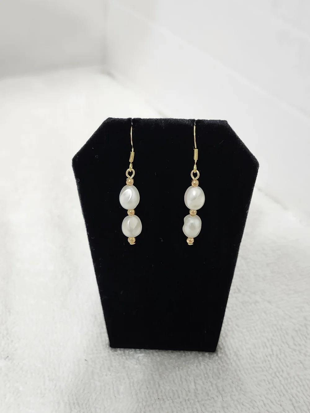 Faux Pearl Rose Necklace & Earring Set Rhinestone Love Romance Wedding New